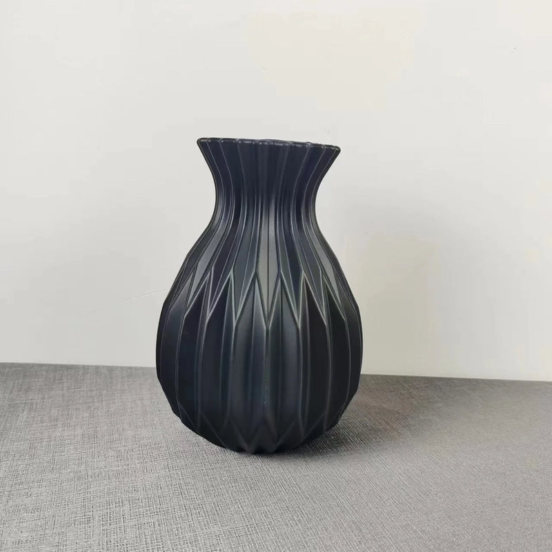 Vaso de Plástico Estilo Cerâmica para Decoração Moderna Minimalista