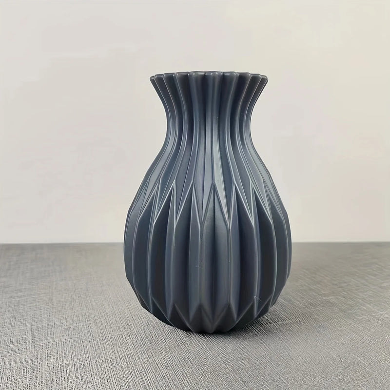 Vaso de Plástico Estilo Cerâmica para Decoração Moderna Minimalista